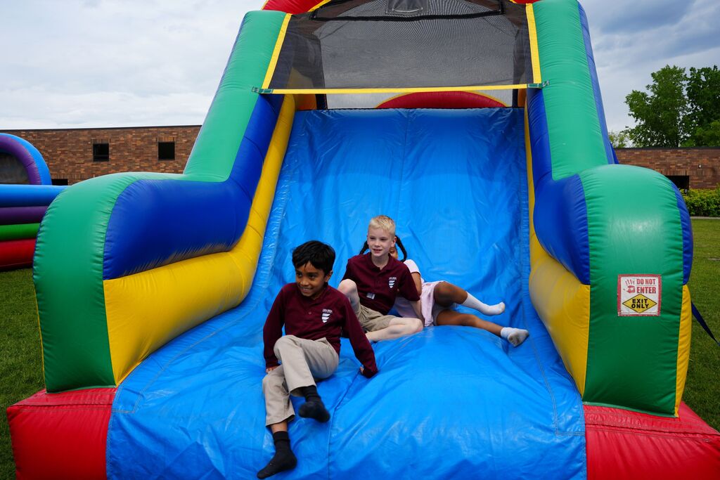 kids on bounce house