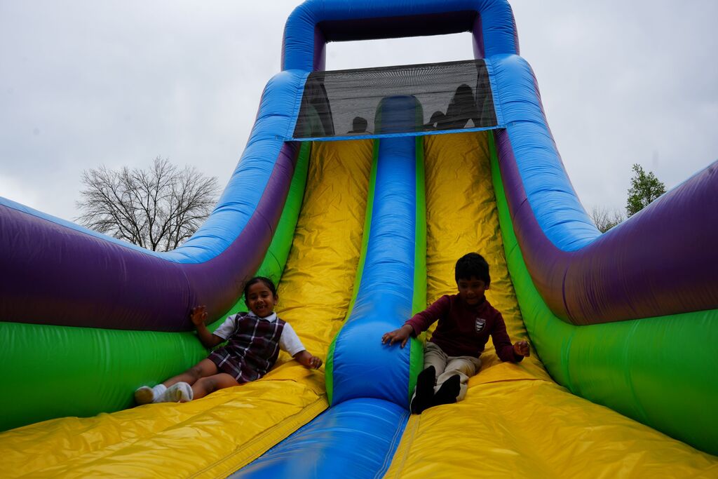 kids on bounce house