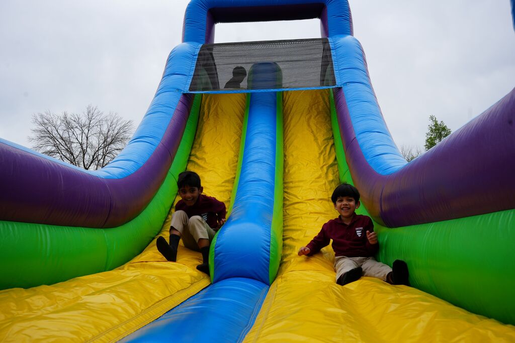 kids on bounce house