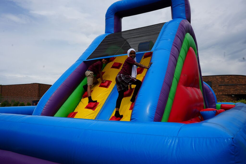 kids on bounce house