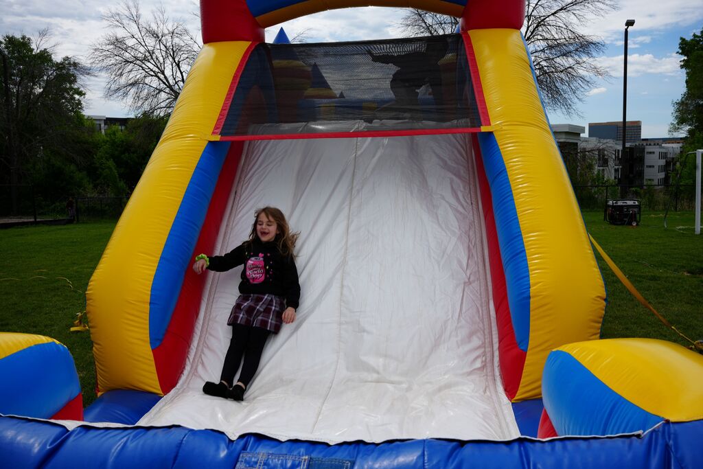 girl on slide