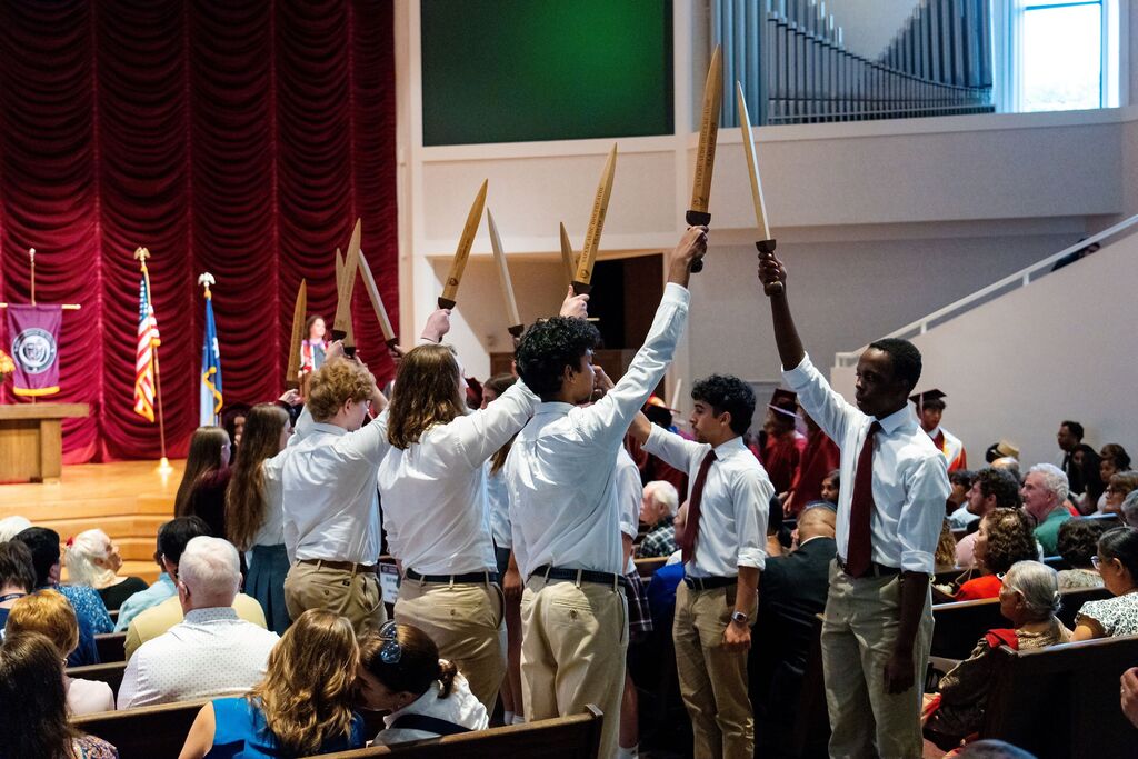 juniors with swords