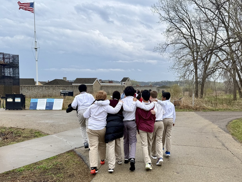 students walking