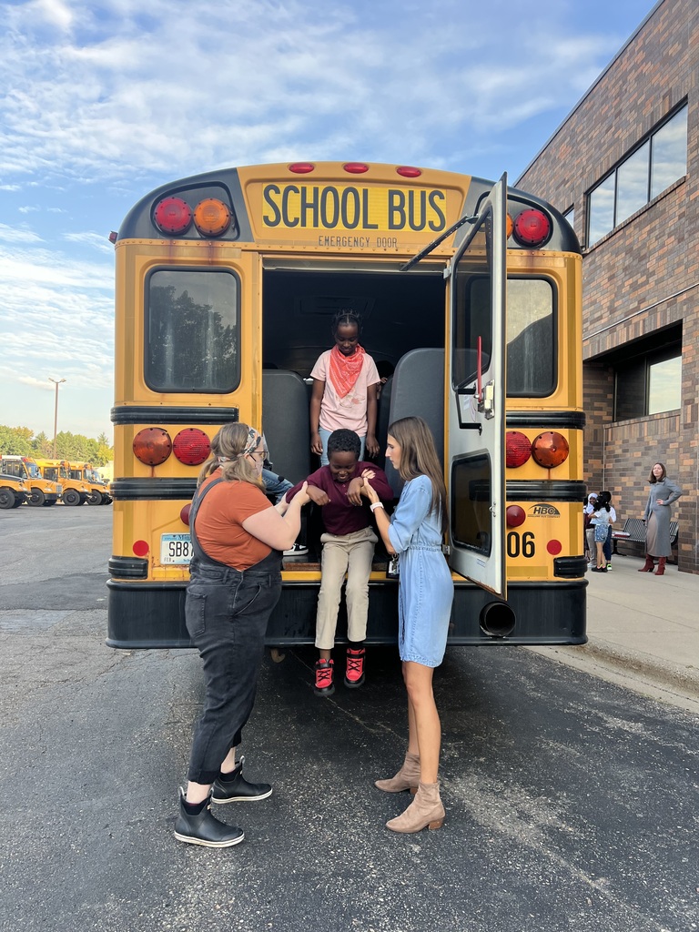 student leaving school bus