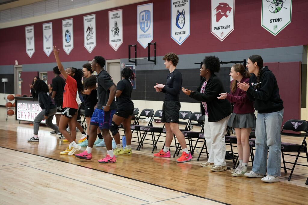 team cheering