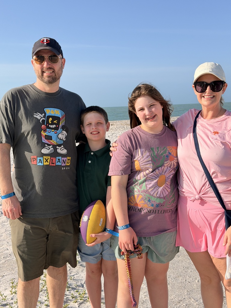 family on beach