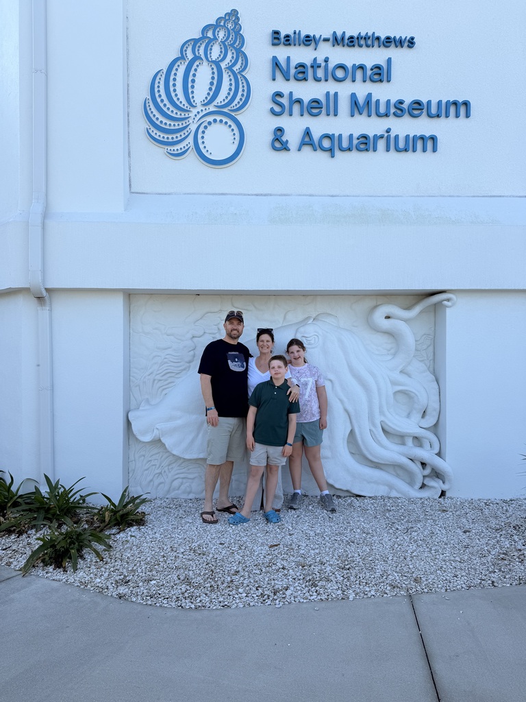 family at shell museum