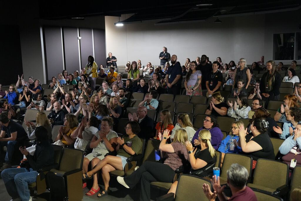 clapping for brooklyn center staff