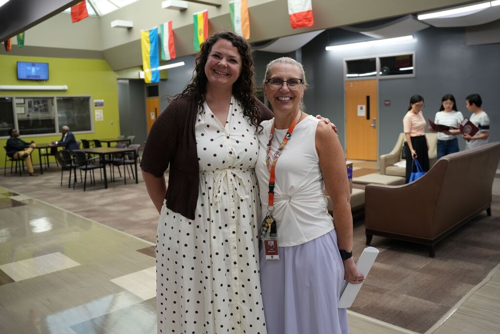 principal and teacher