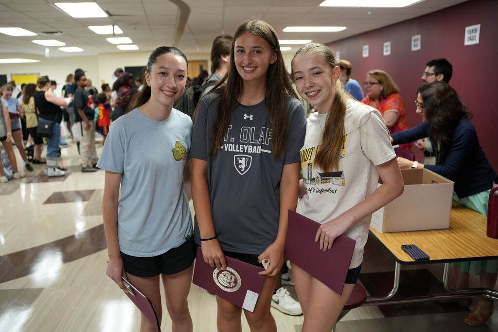 students with folders