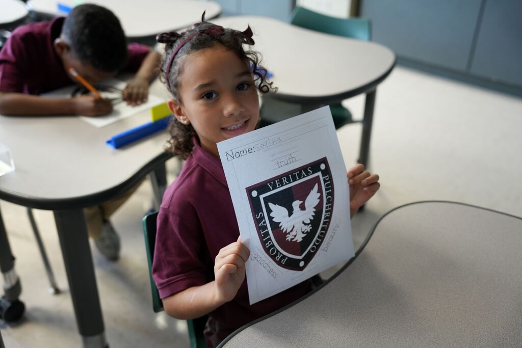 student with paper