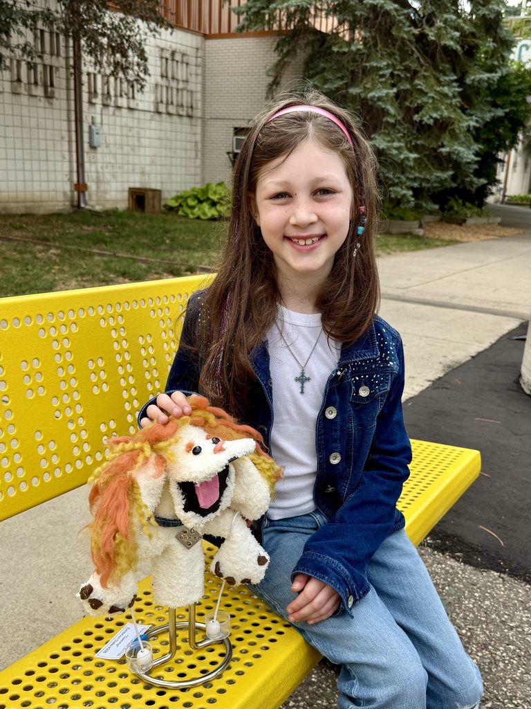 student with puppet