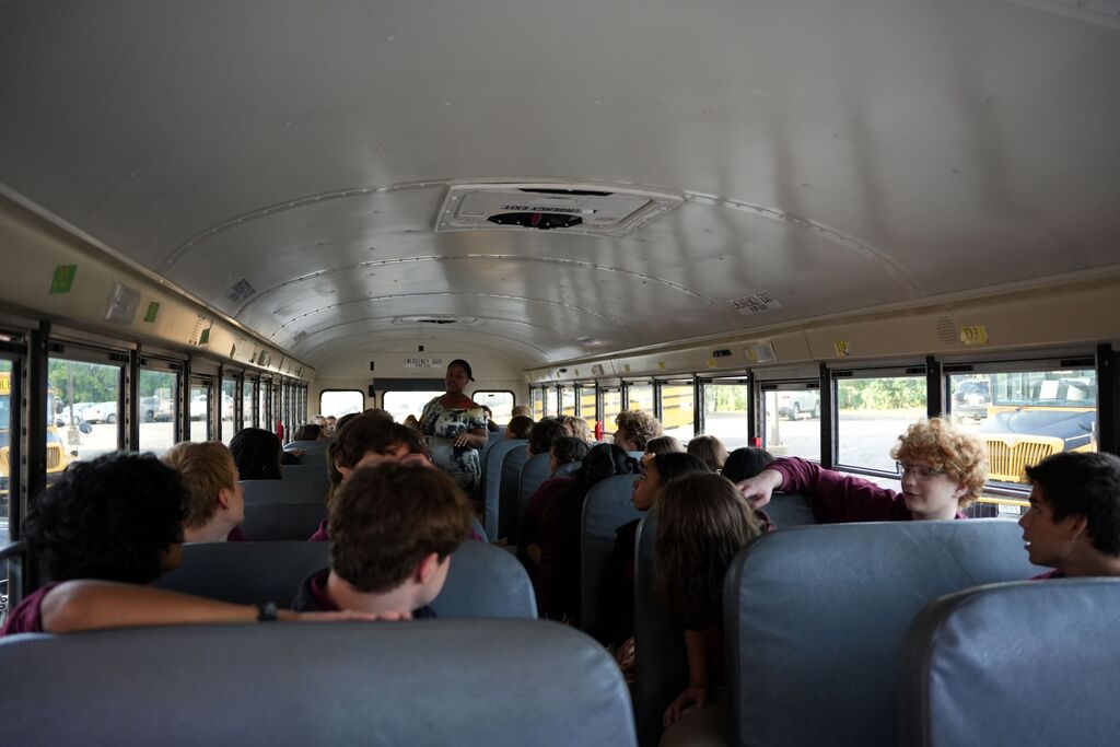 students in bus