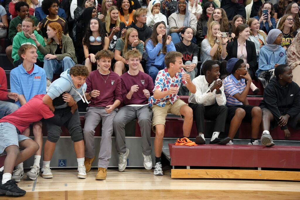 students in crowd
