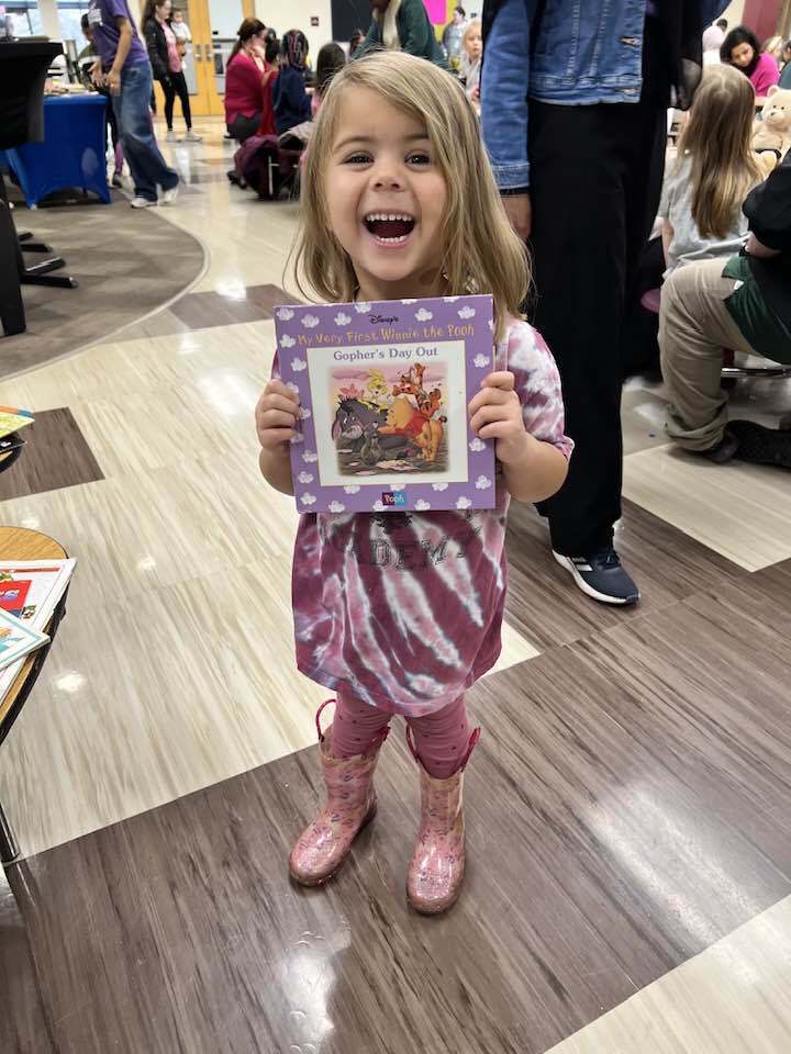 student with book