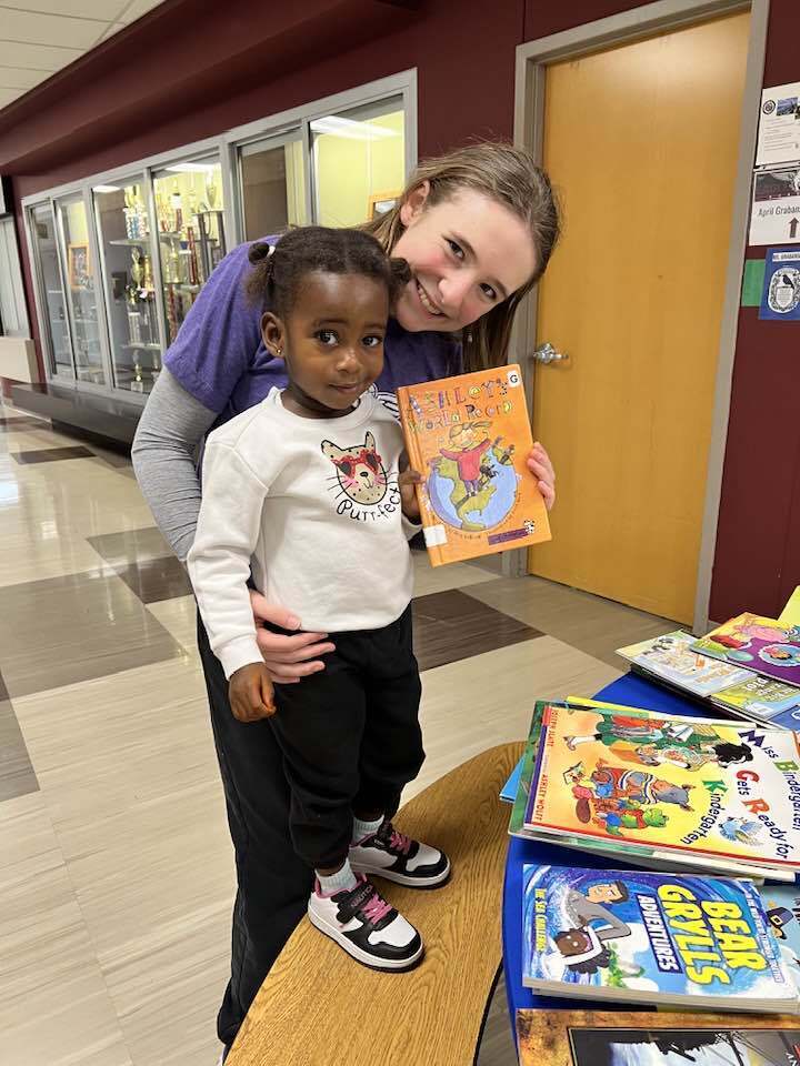 student with book