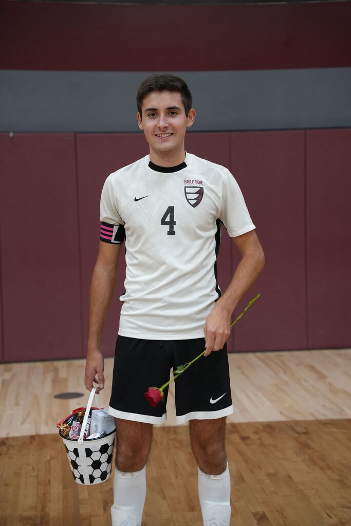 goalie with rose