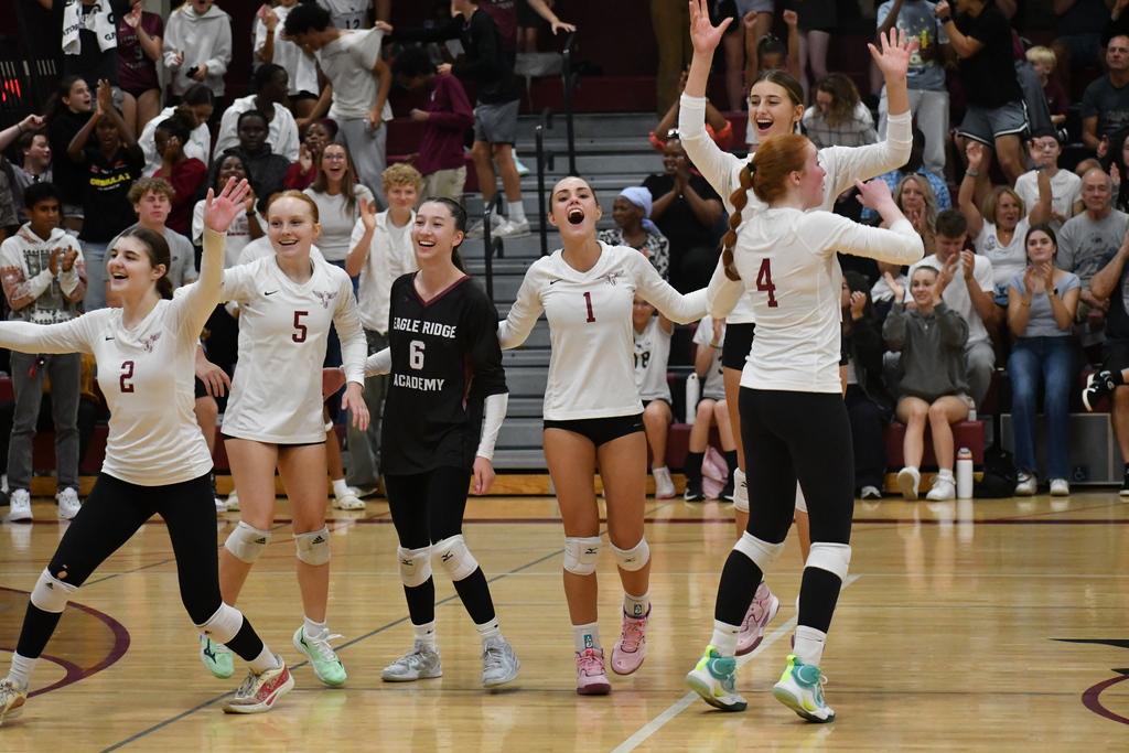 Girls Volleyball Team Cheering