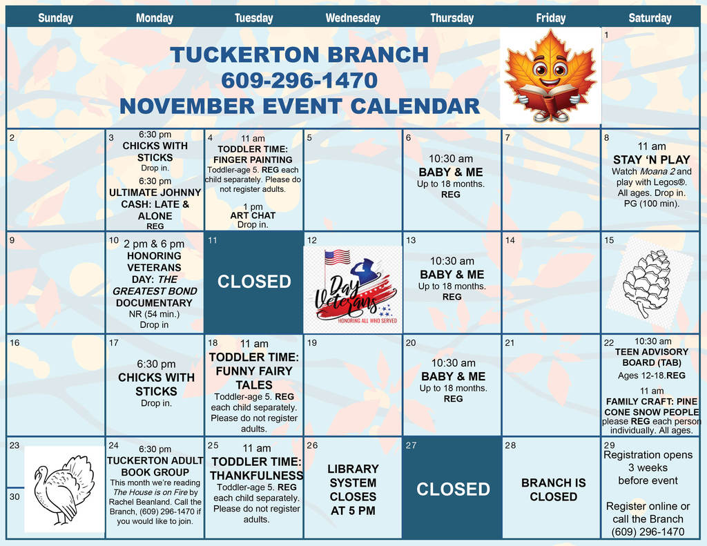 tuckerton library calendar