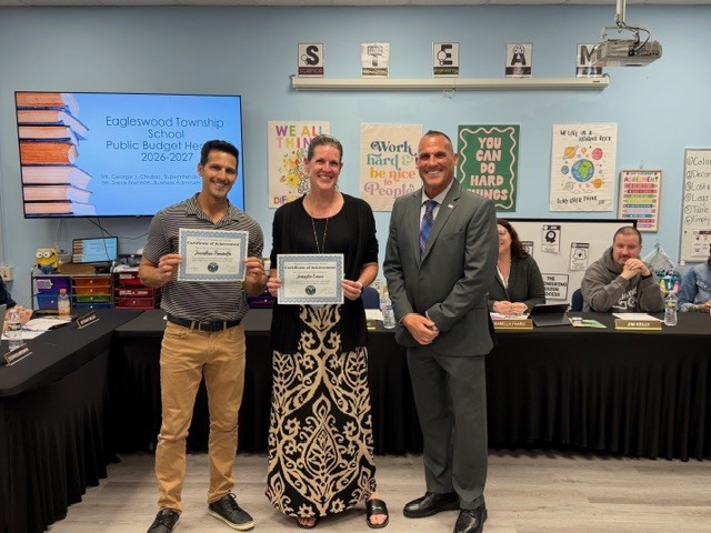 Board of Education meeting honorees