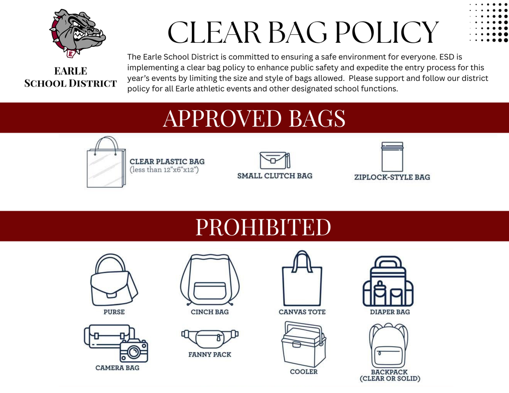 Clear bag policy