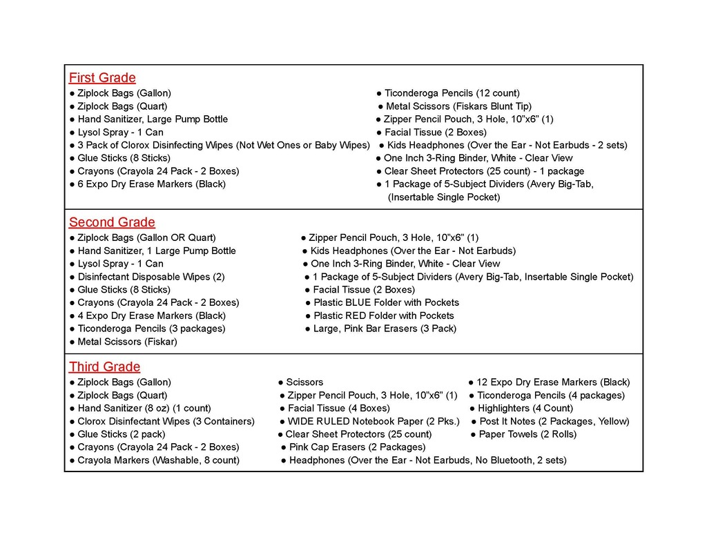 Supply List