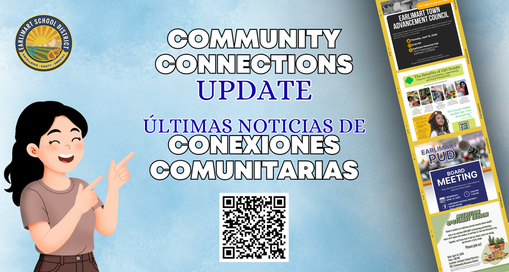 community connections update, a sample of flyers (decorative), all written details in the article