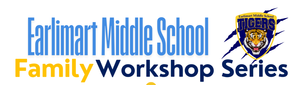 Image include EMS Tiger logo and Family Workshop Series title