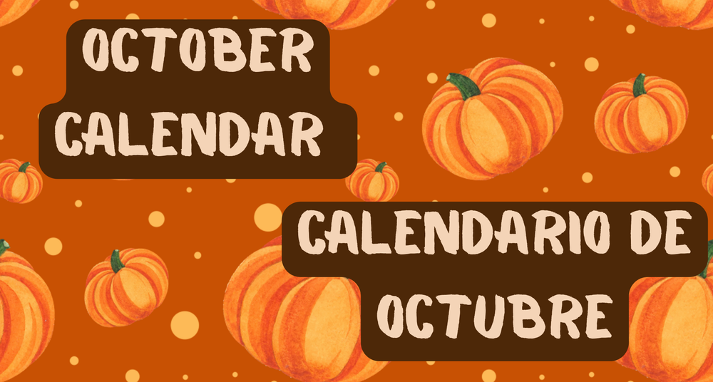 october calendar with pumpkin background