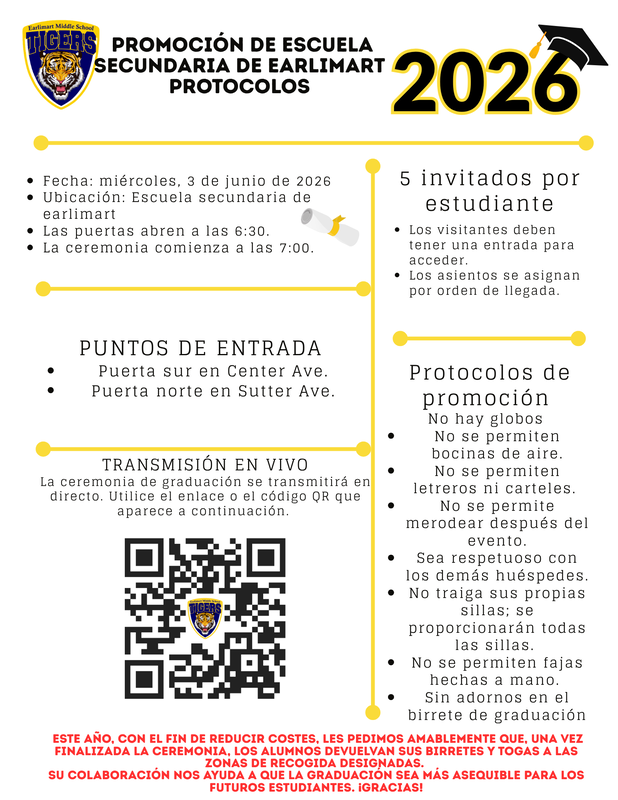 Image contains information regarding the 2026 protocols and guidelines for the promotion ceremony.
