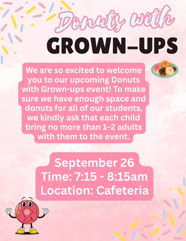 donuts with grownups flyer