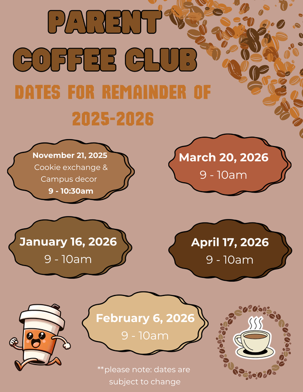 parent coffee flyer with image of coffee  beans 