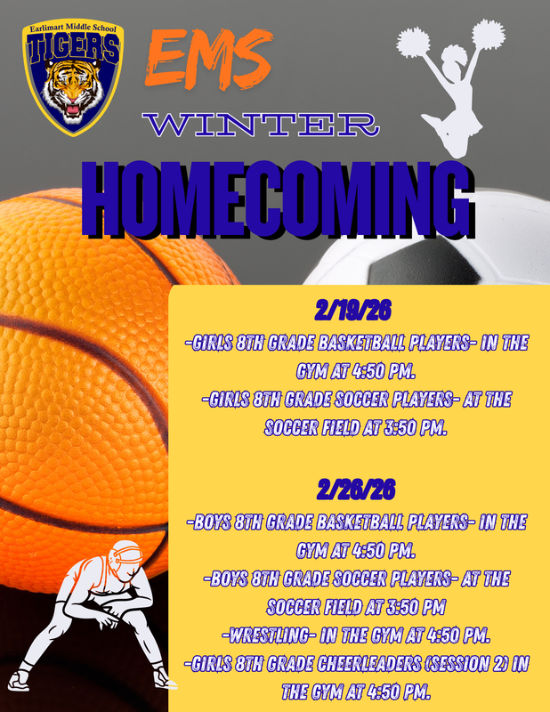 EMS Winter Homecoming Schedule