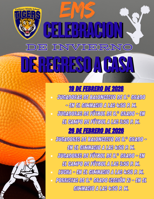 EMS Spanish Winter Homecoming Schedule