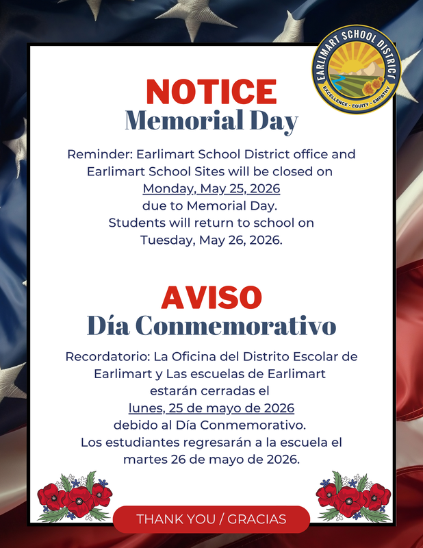 Red, white, & blue memorial day notice, details in the article