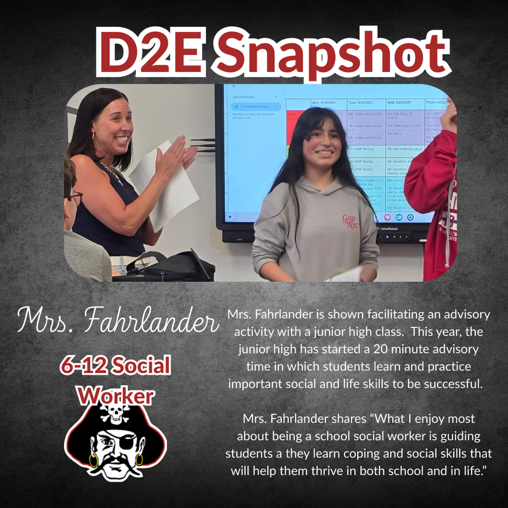 Huge D2E Shoutout Mrs. Fahrlander