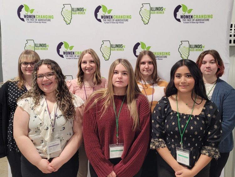 A few of the Earlville FFA members made it the Women Changing the Face of Agriculture Conference