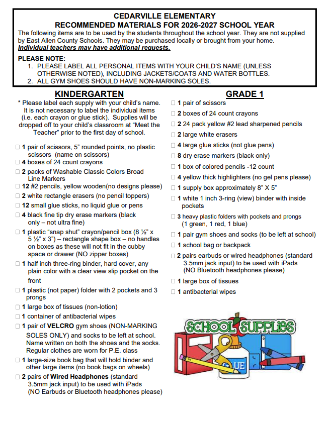 Supply List