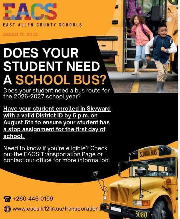Does your student need a school bus?