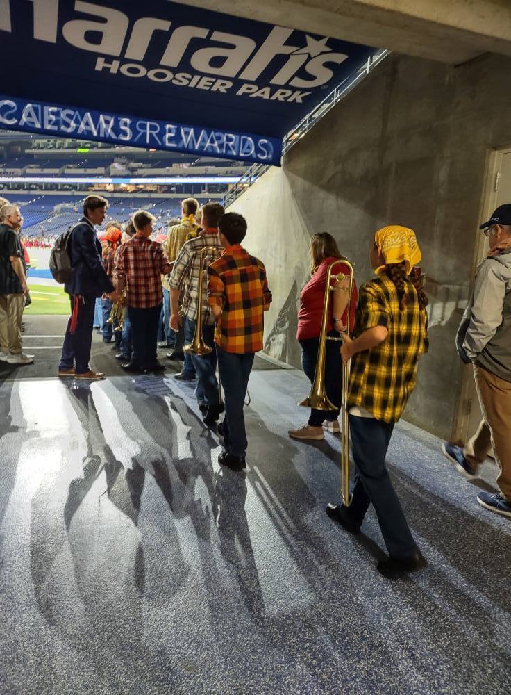 Band leaving the tunnel