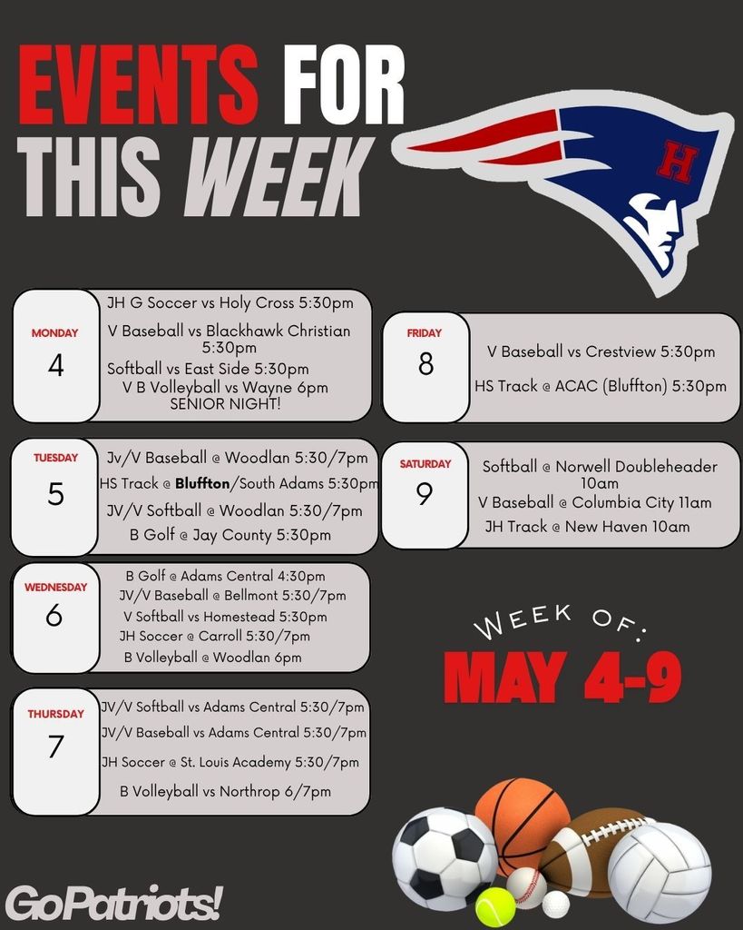 Athletic Schedule 