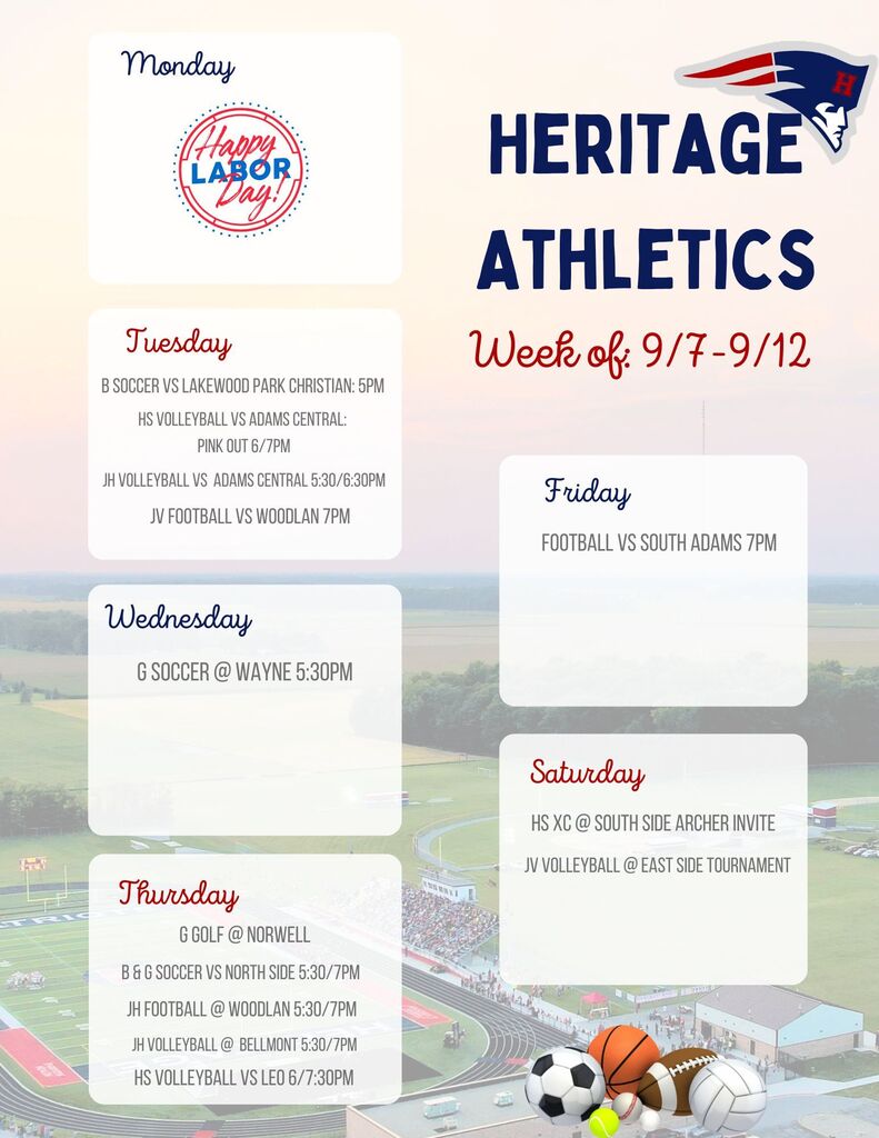 athletic schedule