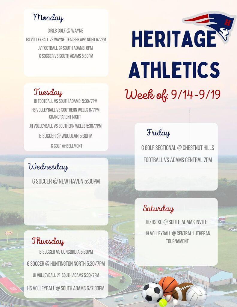 athletic schedule