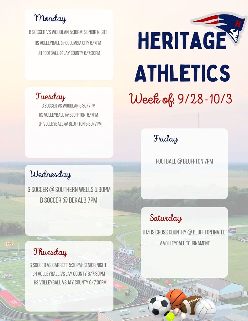 athletic schedule
