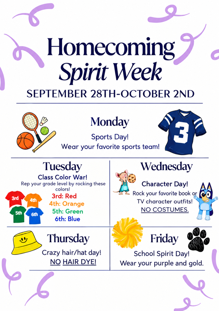 Homecoming Spirit Week Flyer