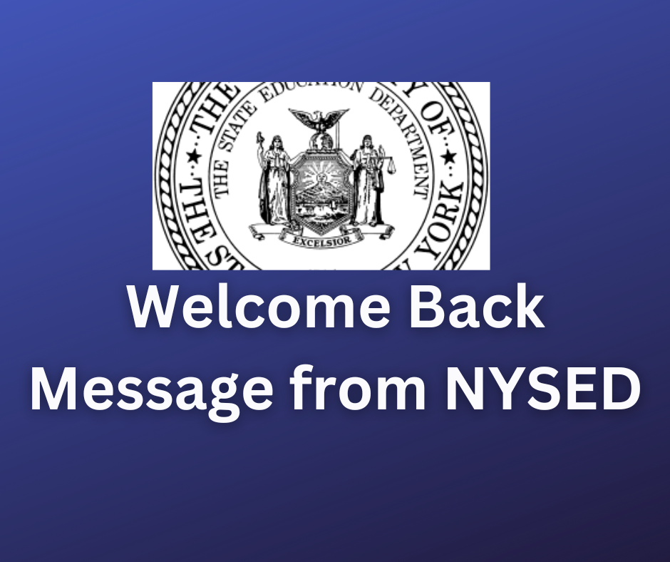 NYSED welcome back