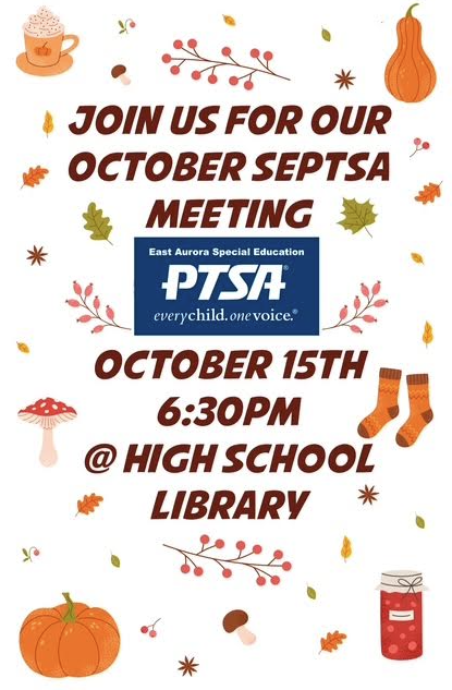 SEPTSA meeting october 15th at 6:30pm in the high school library