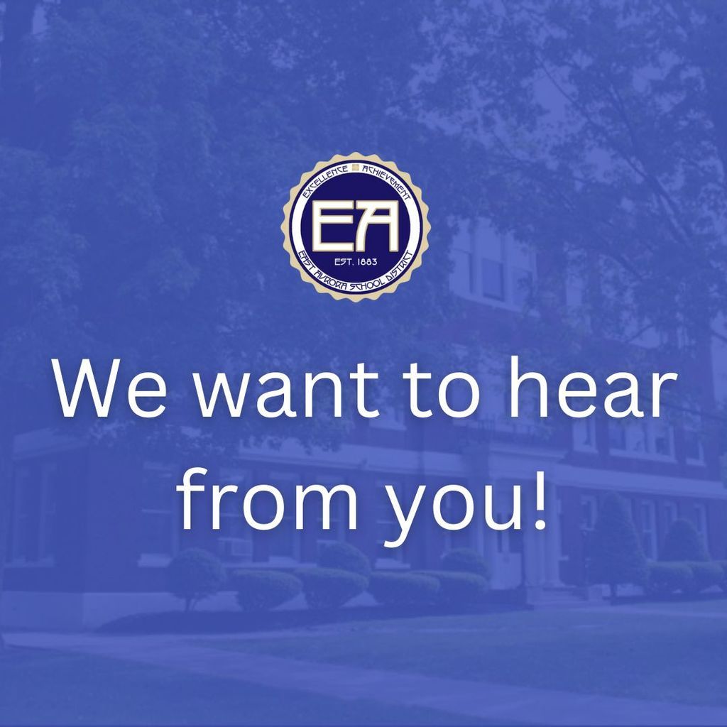 we want to hear from you