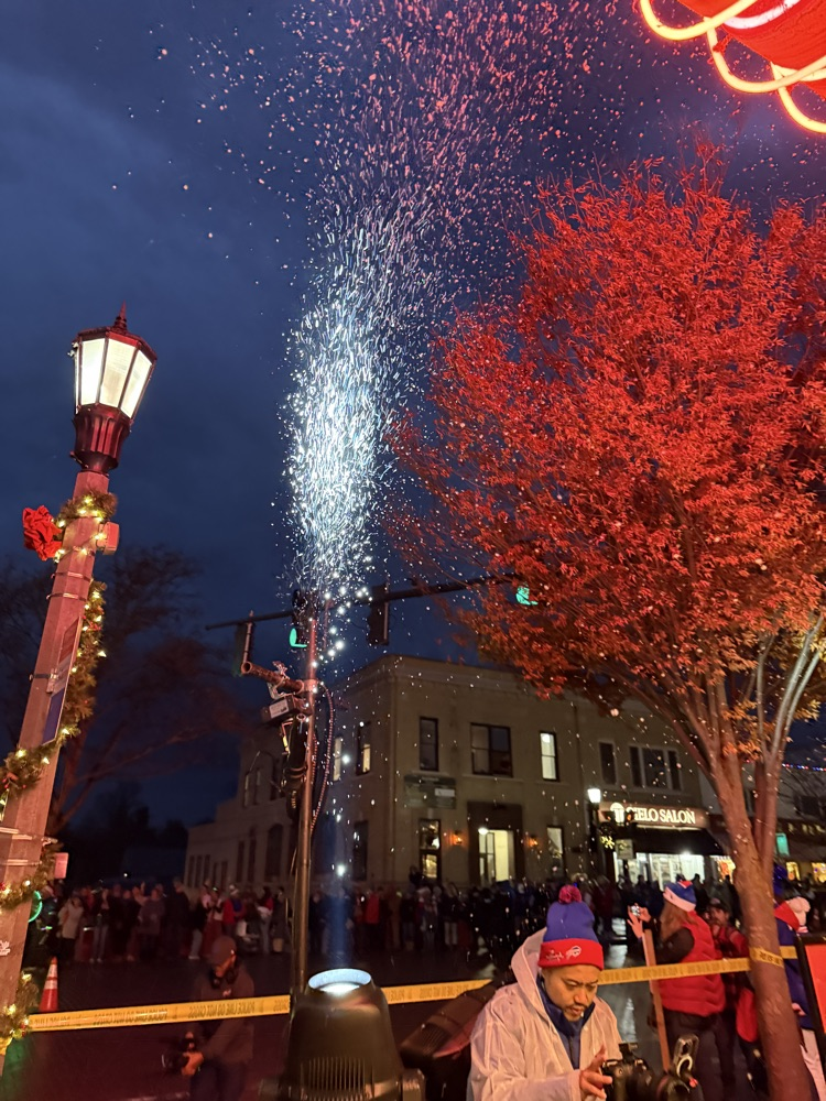 getting ready to hand out necklaces and Pom Pom’s