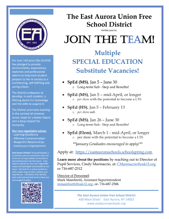 postings for special educaiton